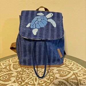Vera Bradley Blue Sea Turtle Women's Backpack